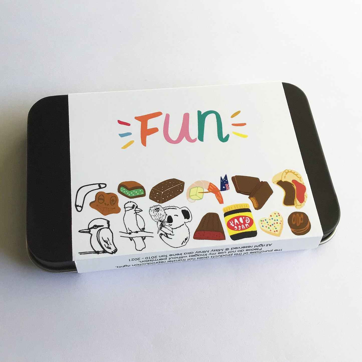Australiana Animal n Food | Pre-cut Temp Tatts in Alum. Tin