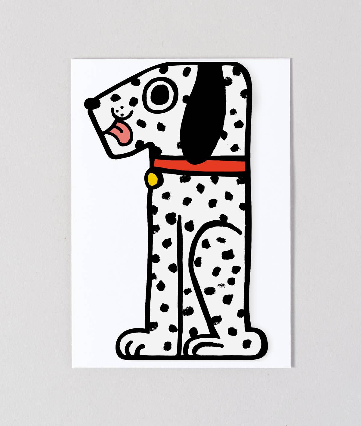 Dog 1st Birthday Kid's Birthday Number Card