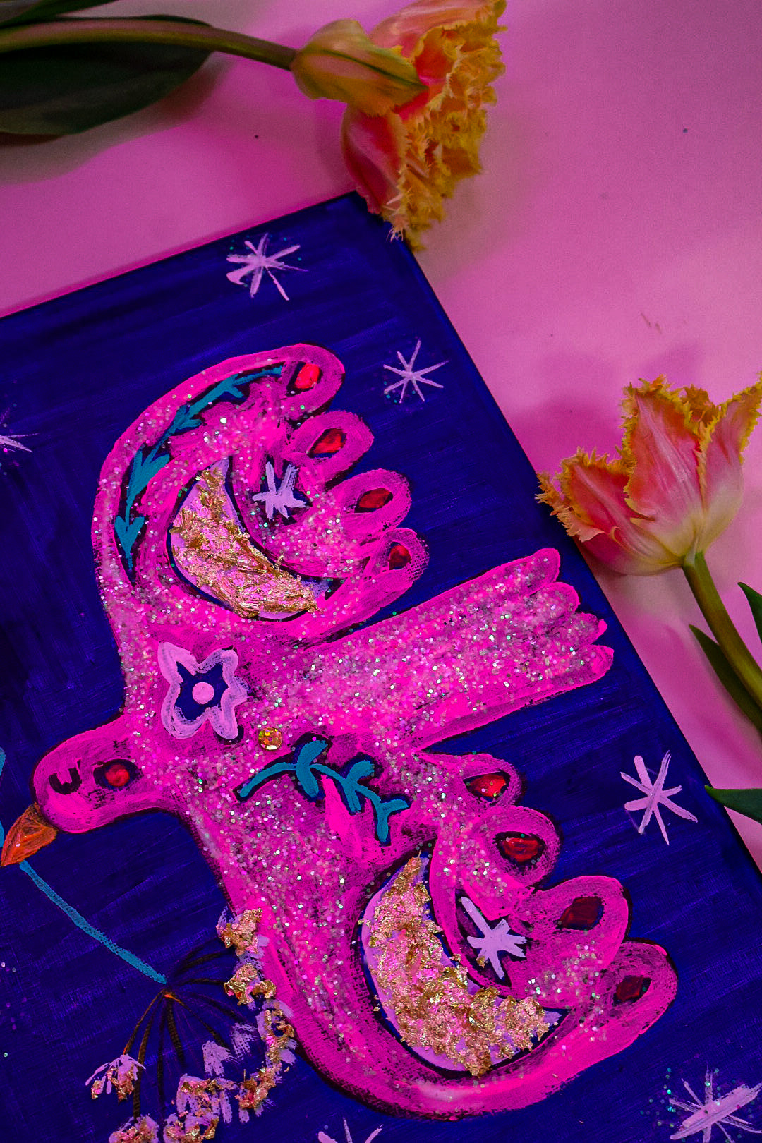 Golden Winter Bird Canvas Workshop Wednesday 16th 11am - 12:30