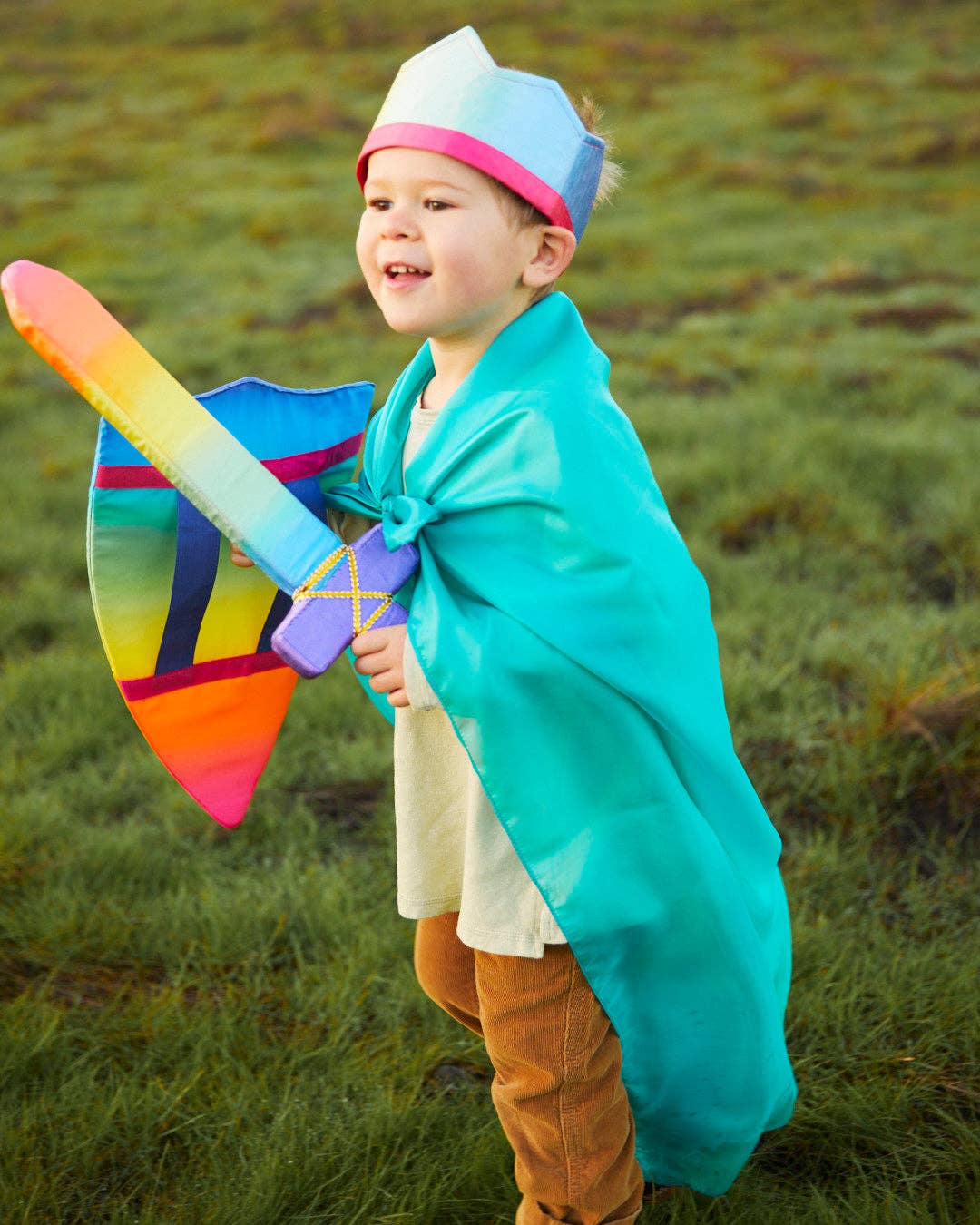 Soft Shield for Kids Knight Costume - Natural, Silk Dress Up