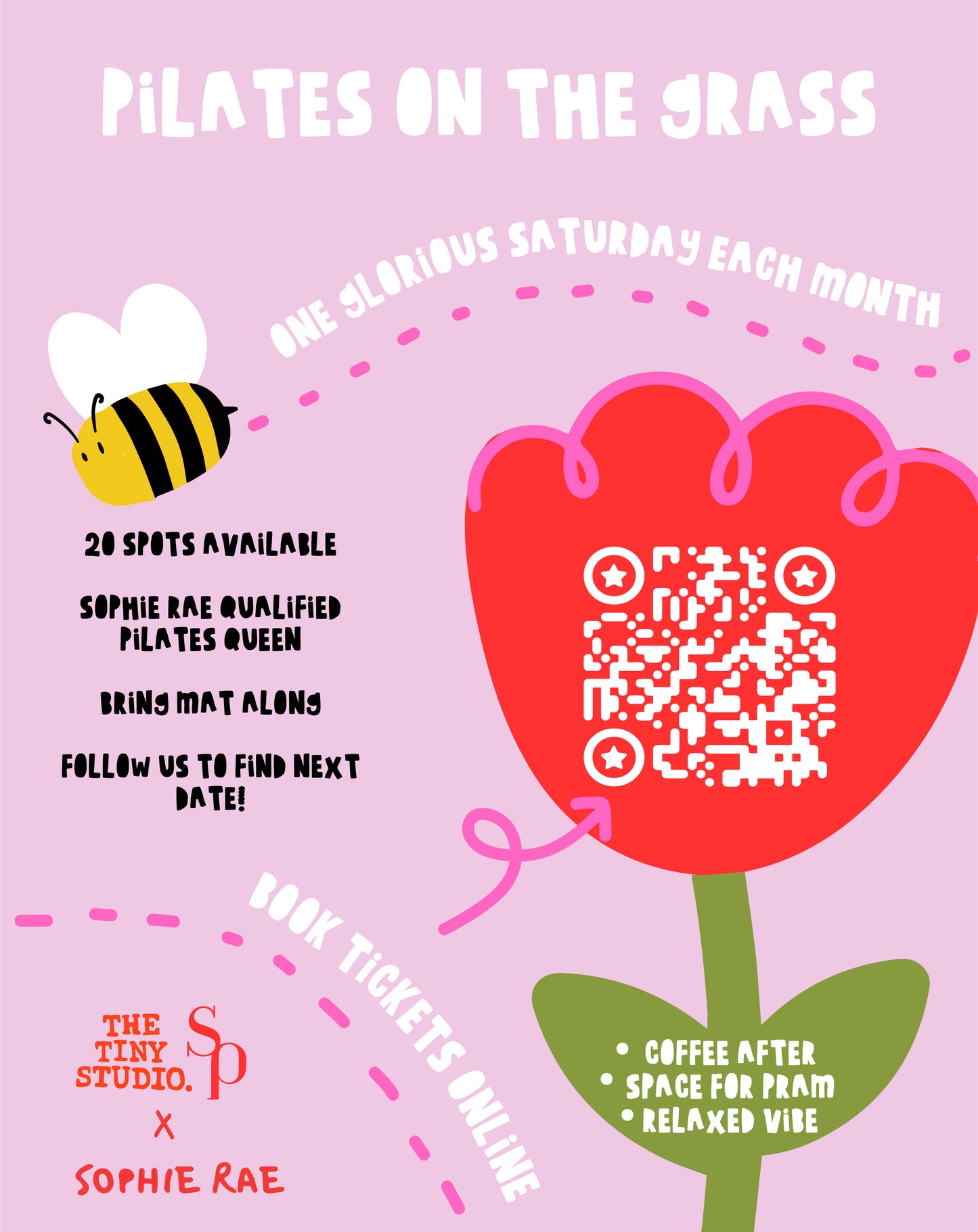 Pilates on the grass with Sophie Rae! Saturday 11th OCTOBER Spring Session (8am - 9am)