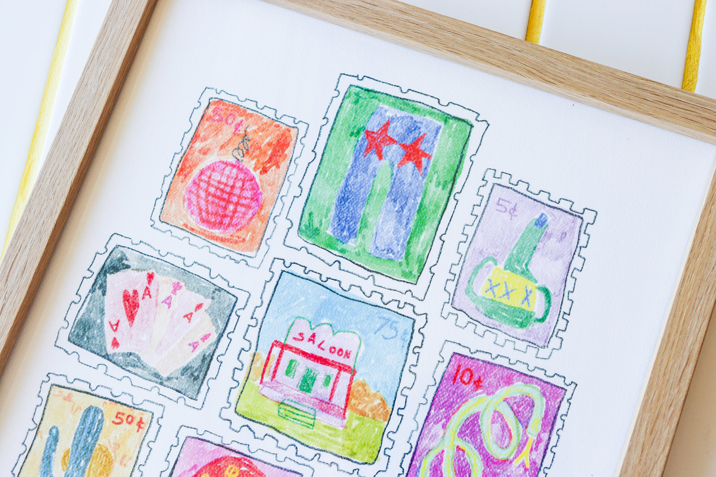 'Cowboy Stamps' STINK Art Print