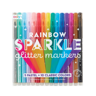 Rainbow Sparkle Glitter Markers