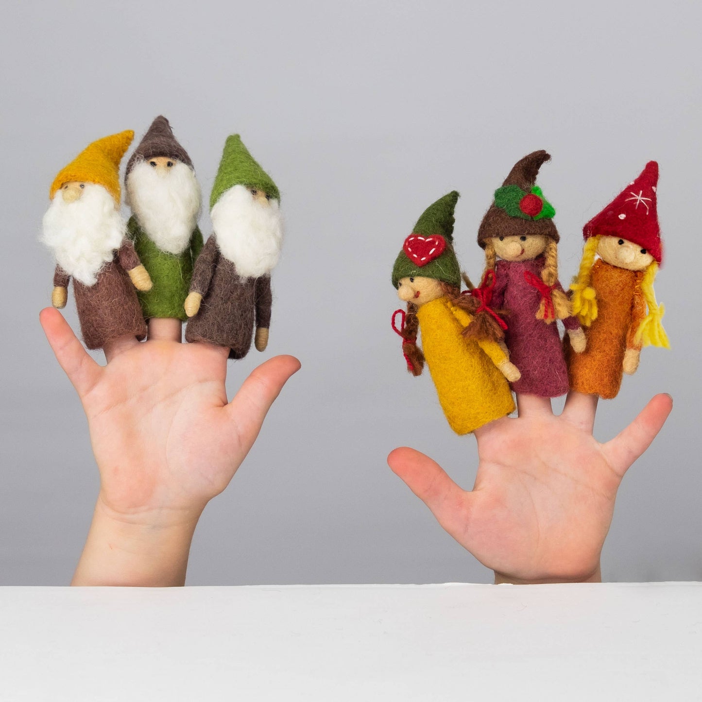 felt gnome puppet