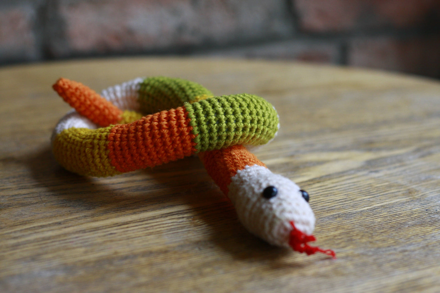 Knitted rattling Snake