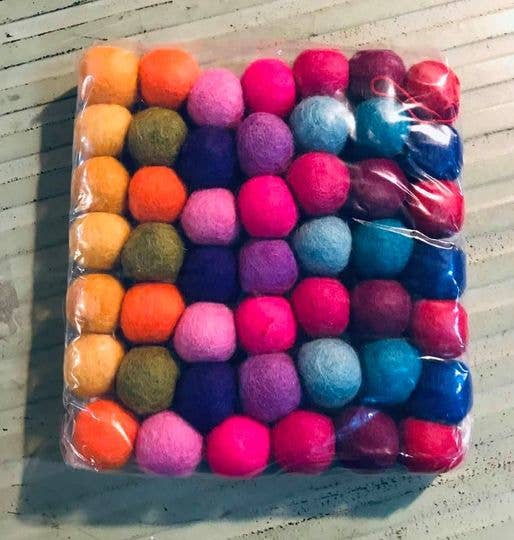 Rainbow Felt Balls