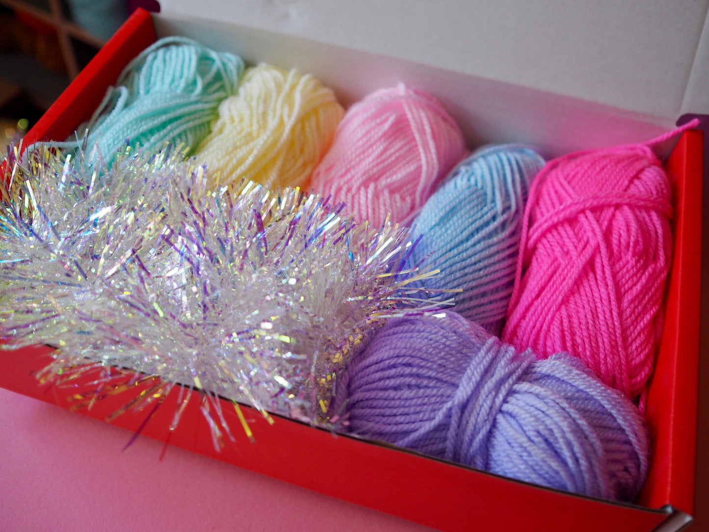 Pastel Iridescent Tinsel Pom Pom Headband Kit