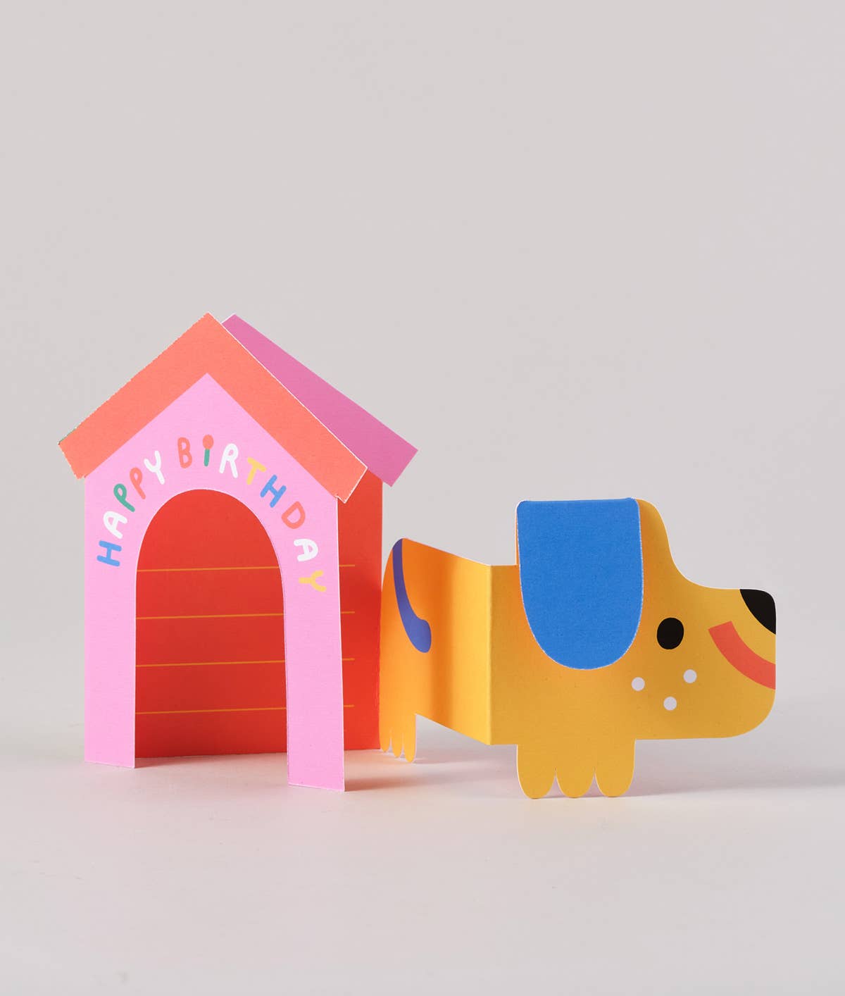 Dog In House Fold Out Kid's Birthday Card