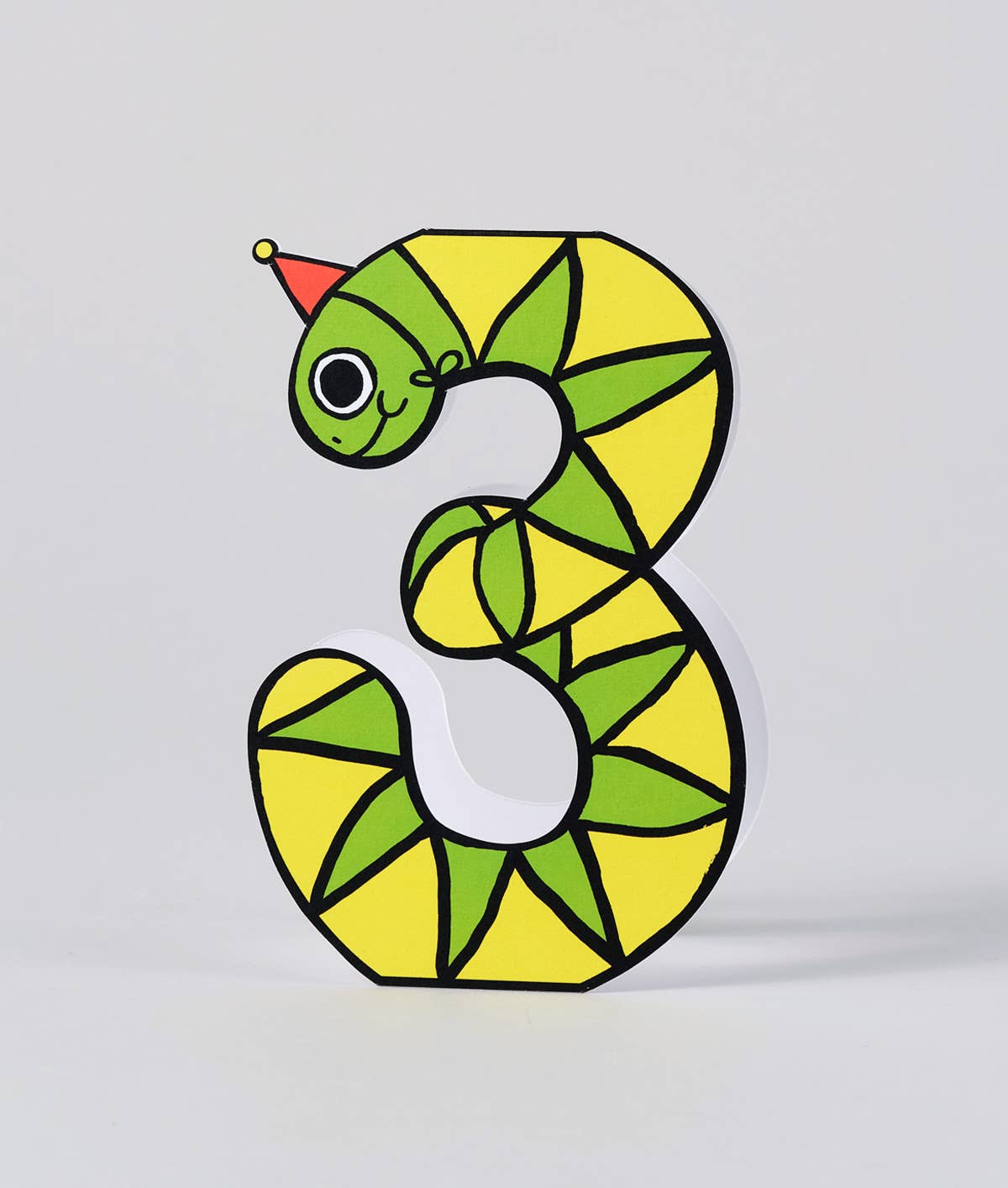 Snake 3rd Birthday Kid's Birthday Number Card