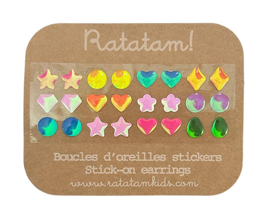 Set of 12 self-adhesive earrings