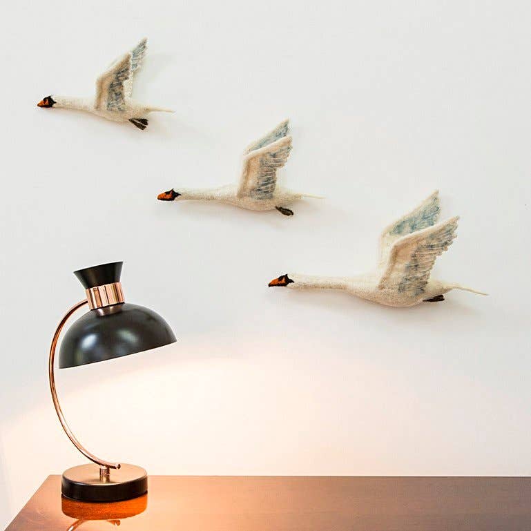 Flying Swan Wall Trio
