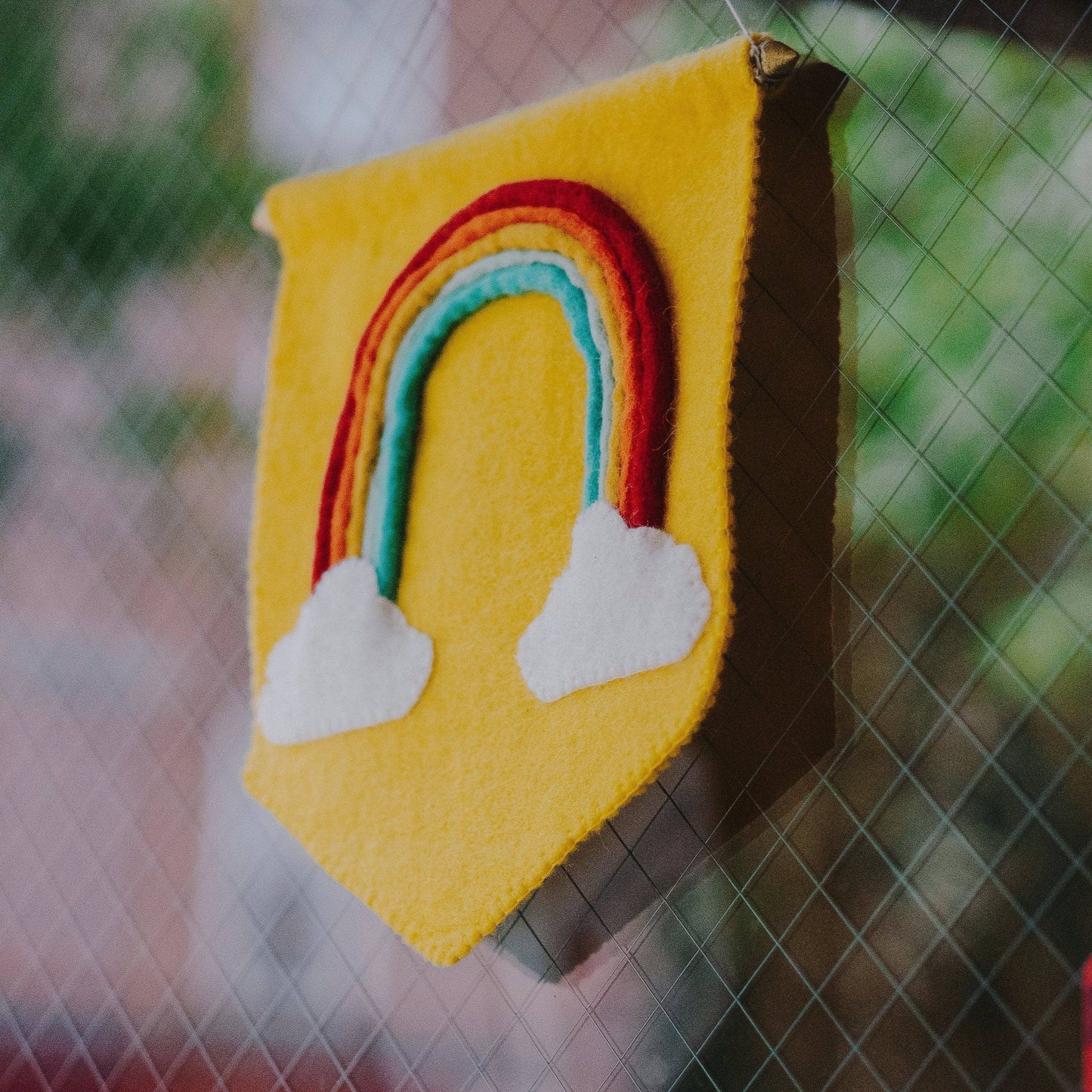 Felt Rainbow Banner Flag