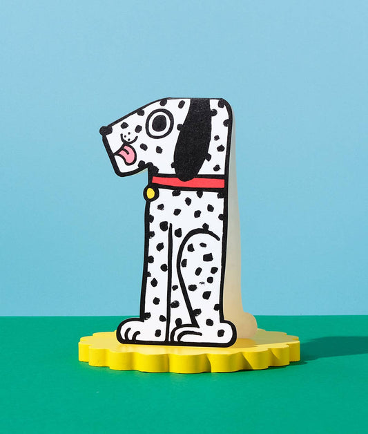 Dog 1st Birthday Kid's Birthday Number Card