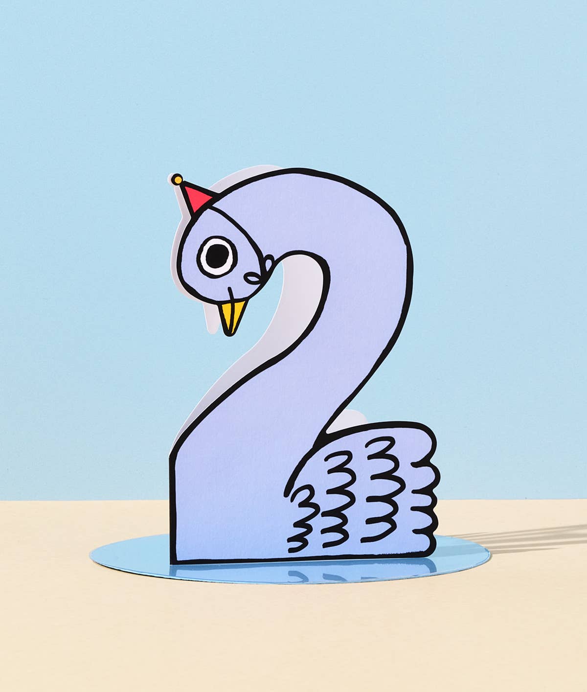 Swan 2nd Birthday Kid's Birthday Number Card