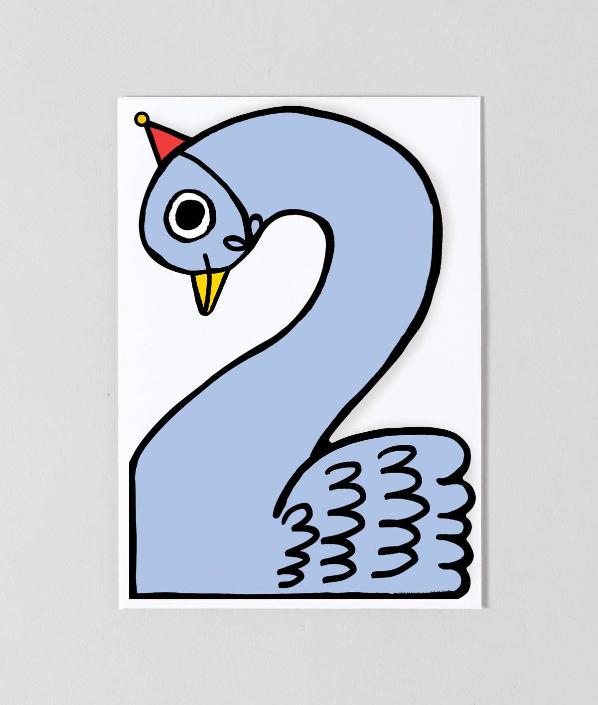 Swan 2nd Birthday Kid's Birthday Number Card