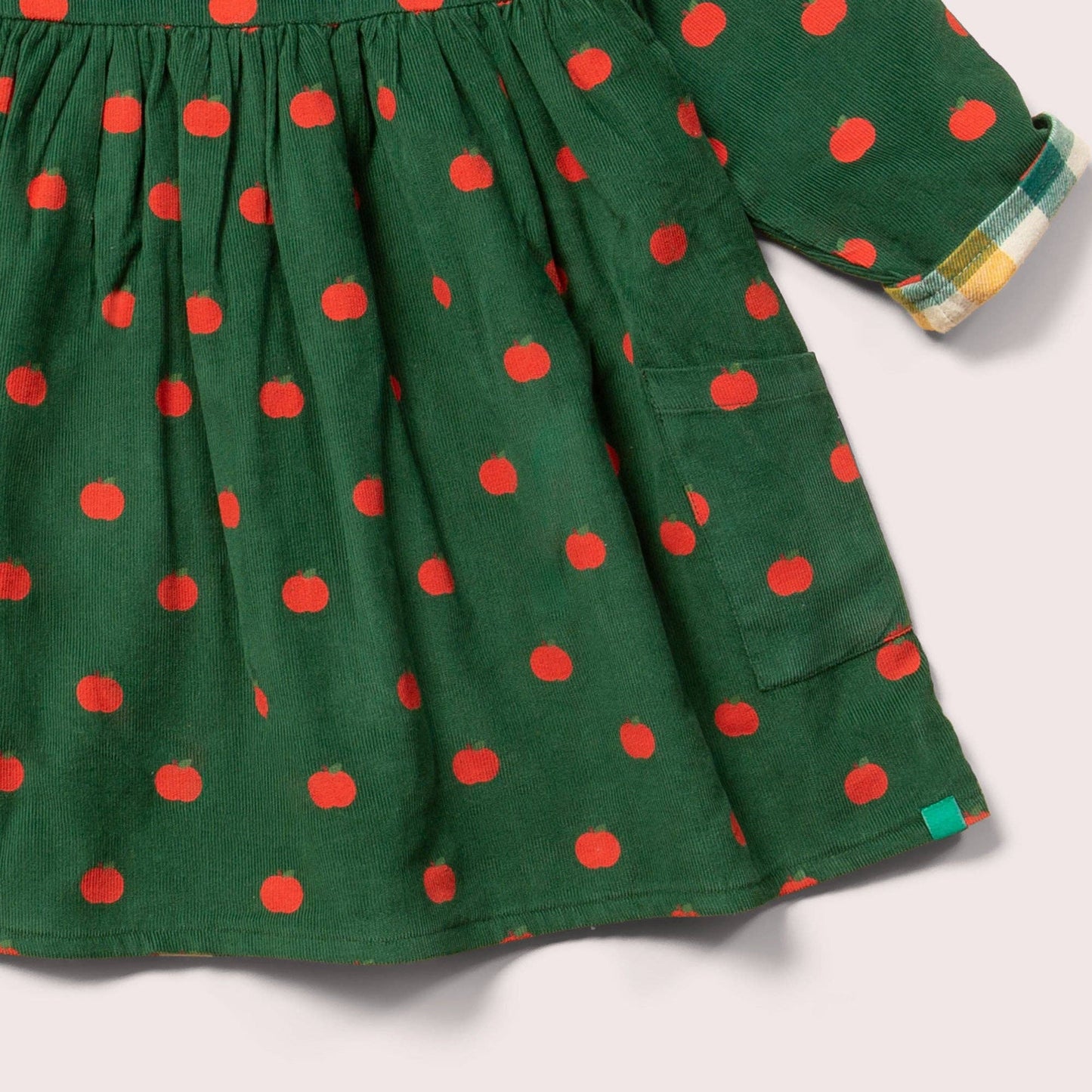 Apple Reversible Corduroy Pocket Dress