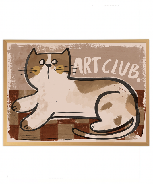 Art Club Cat Poster