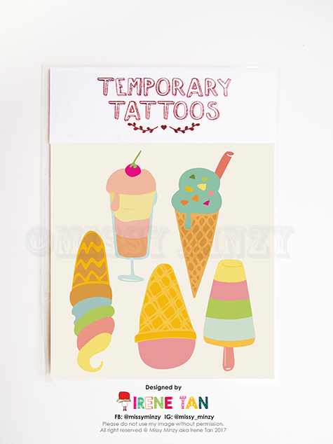 Ice Creams Temporary Tattoos