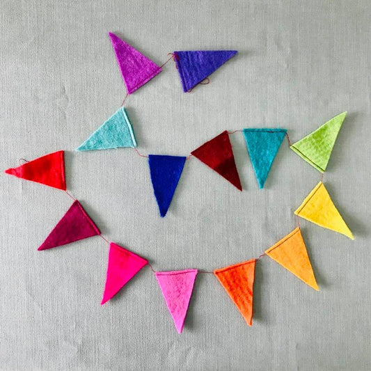 Felt Garland Rainbow Flags