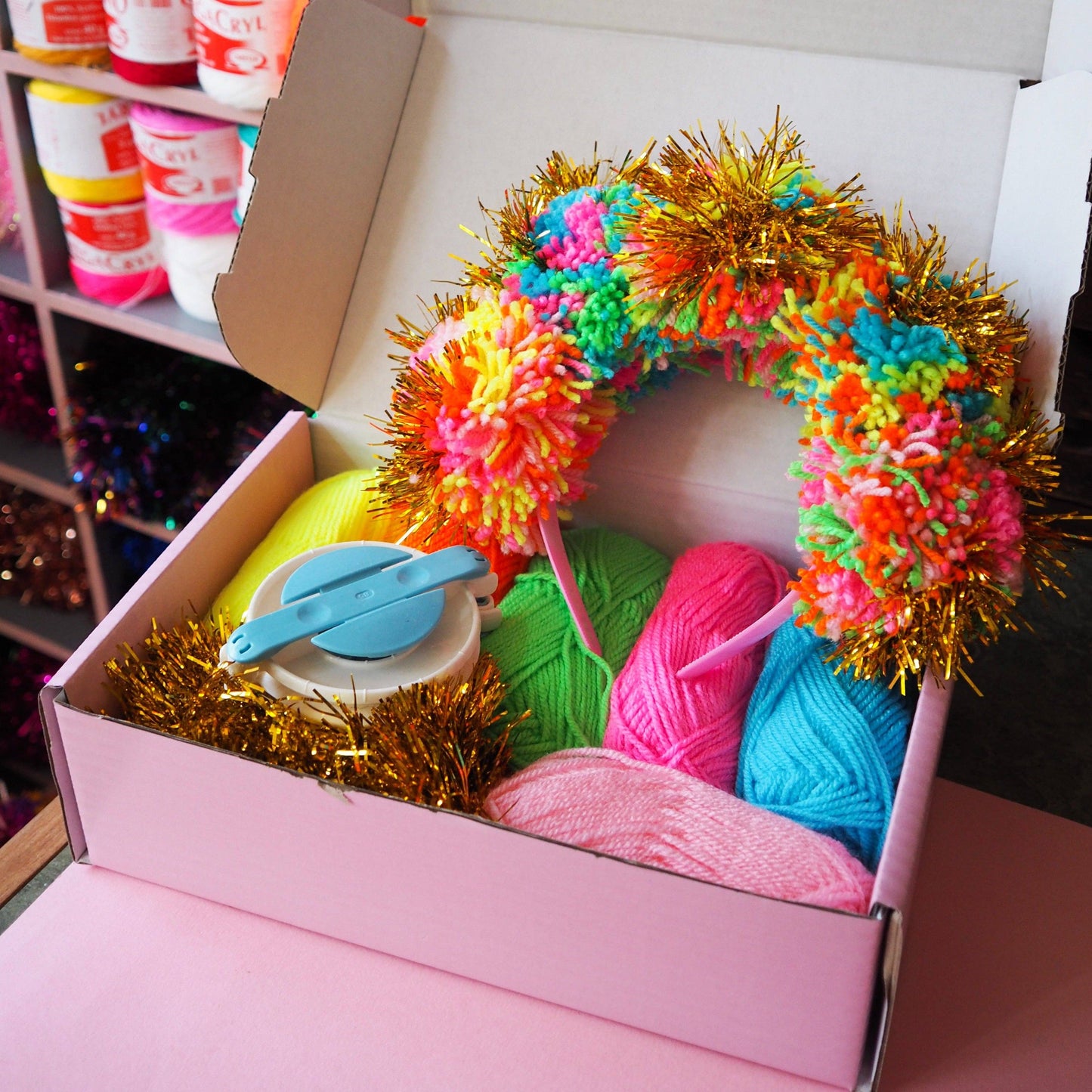 Tinsel Pom Pom Headband Kit