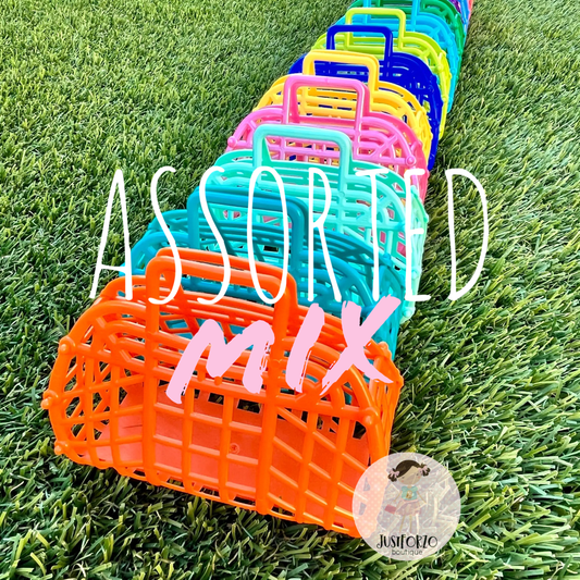 *MIX 10 * Mini Retro Jelly Baskets, Bags - 𝙈𝙖𝙙𝙚 𝙞𝙣 𝙐𝙎𝘼