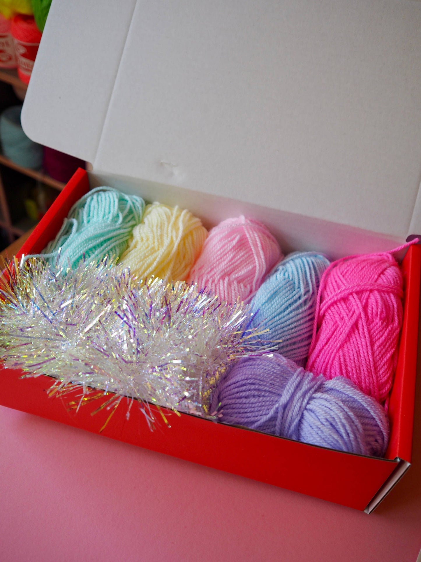 Pastel Iridescent Tinsel Pom Pom Headband Kit