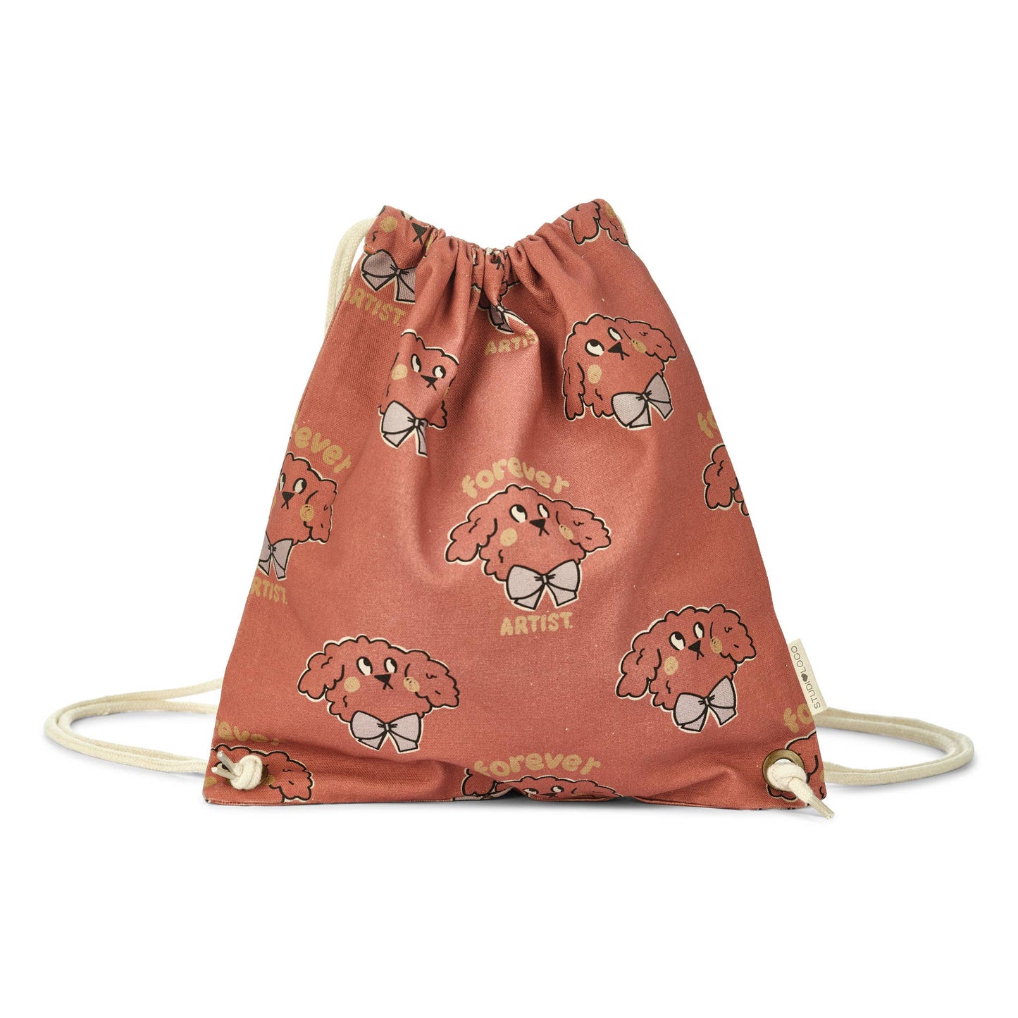 Cotton canvas gymbag dog