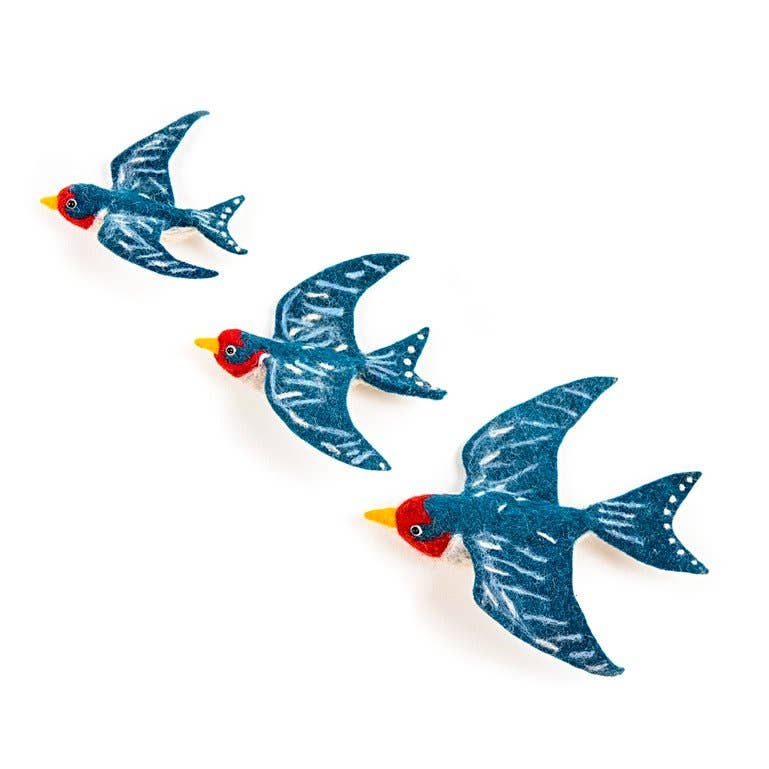 Flying Swallow Wall Trio