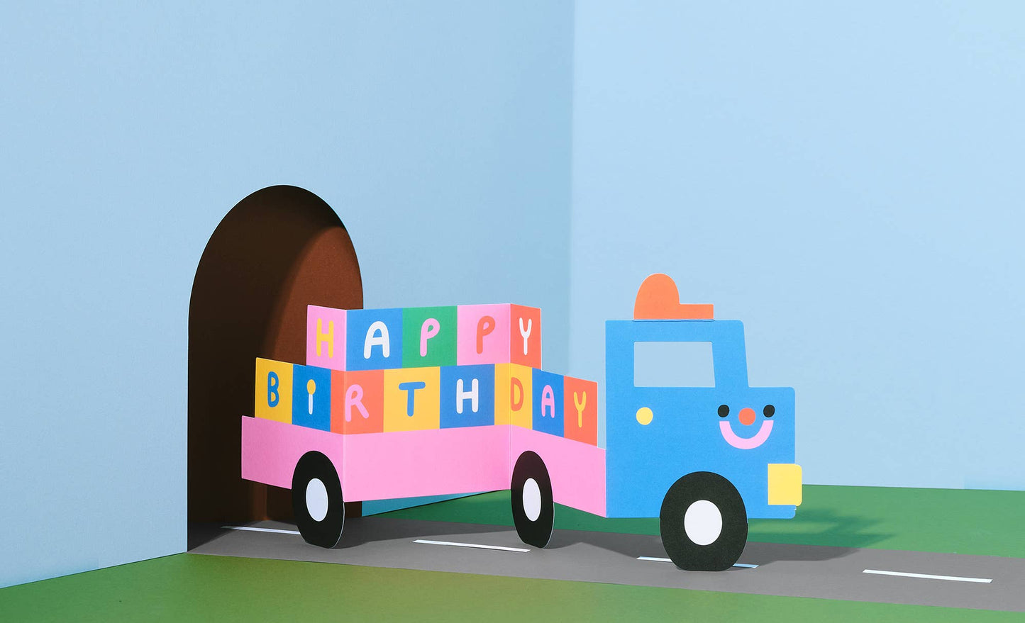 Birthday Truck Fold Out Kid's Birthday Card