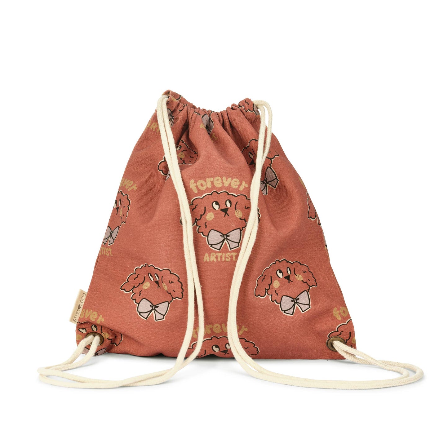 Cotton canvas gymbag dog