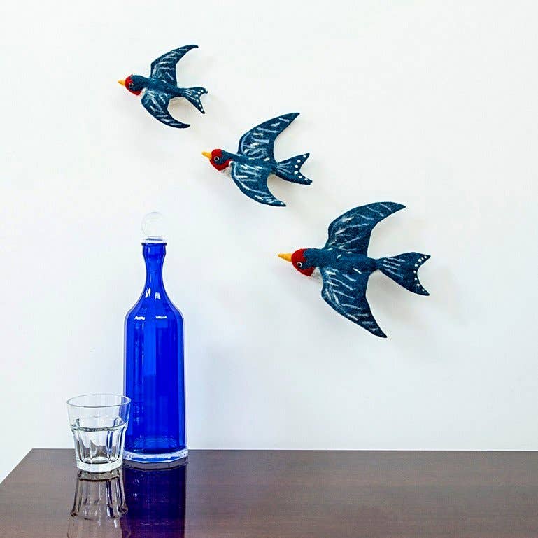 Flying Swallow Wall Trio