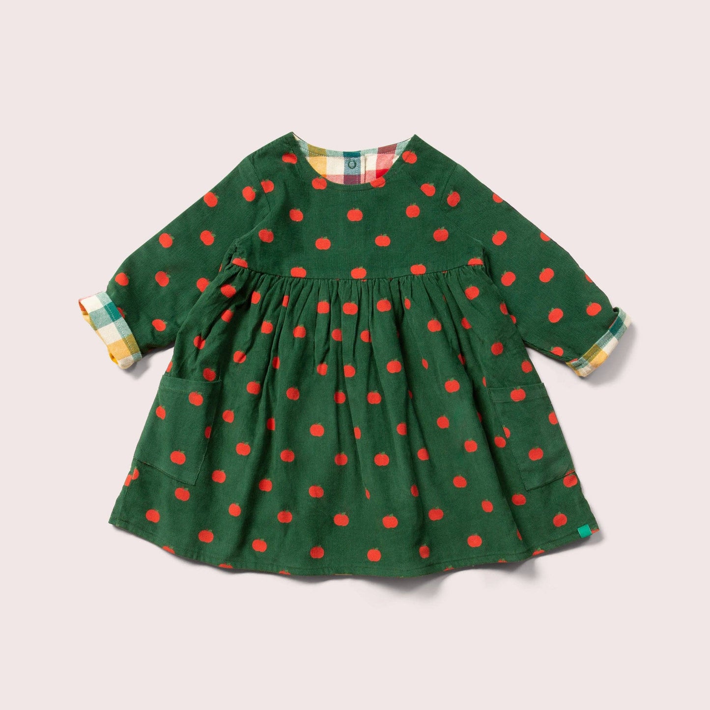 Apple Reversible Corduroy Pocket Dress