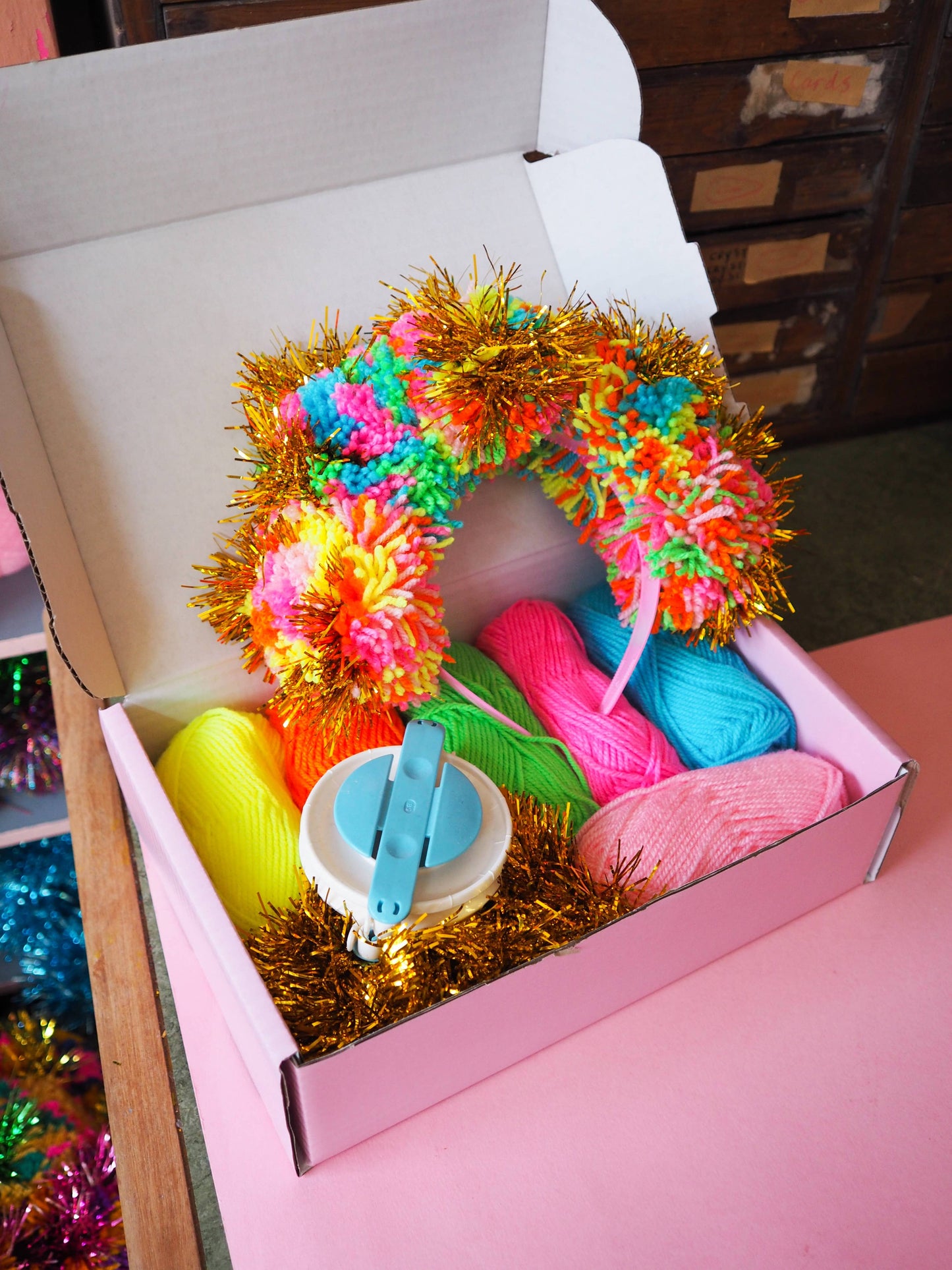 Tinsel Pom Pom Headband Kit